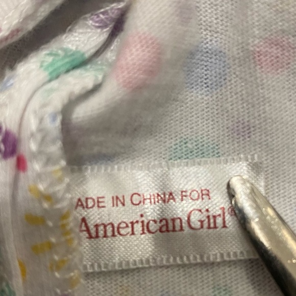 American Girl Doll Polka Dot Sundress Dress Ruffles Green - Picture 4 of 4